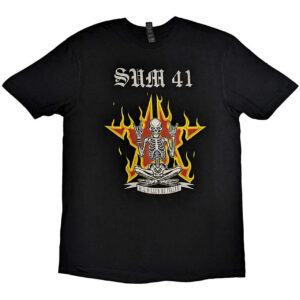 Sum 41 AKNF Skeleton European Tour 2022 Back Print & Ex-Tour T-Shirt SIZE - L