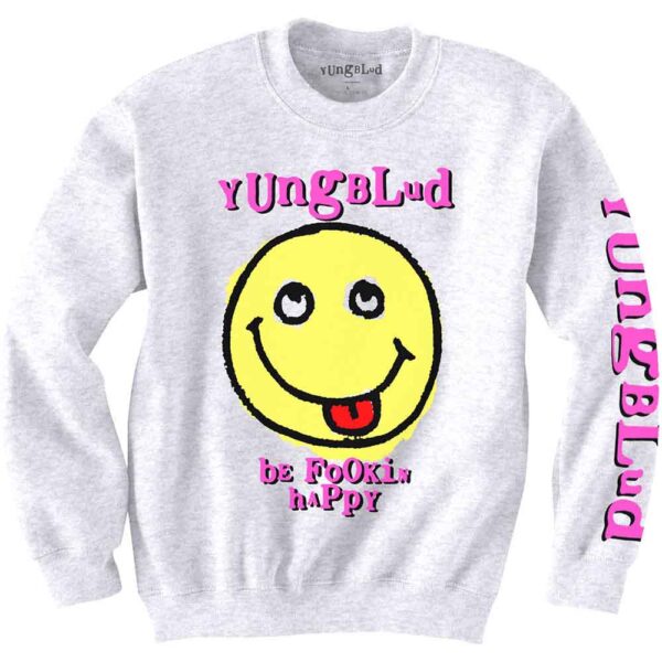 Yungblud Raver Smile Back & Sleeve Print Sweatshirt SIZE - XL