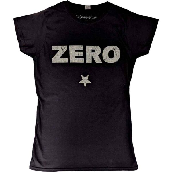 The Smashing Pumpkins Zero Distressed Ladies T-Shirt SIZE - Ladies XL