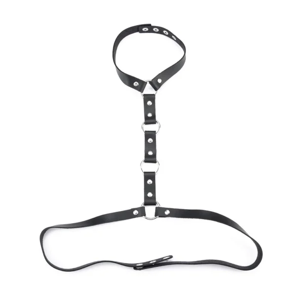 Punk Leather Body Chain Harness - Image 3