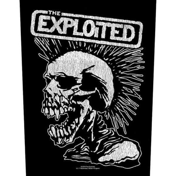 The Exploited Vintage Skull Back Patch SIZE - N/A