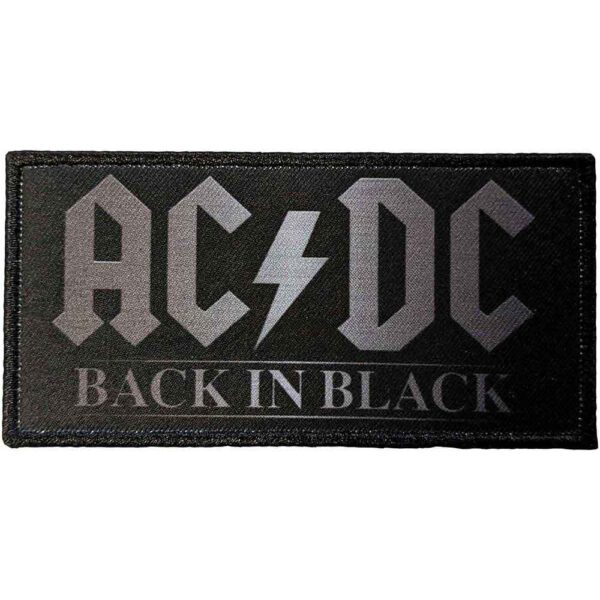 AC/DC Back In Black Standard Printed Patch SIZE - n/a