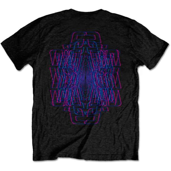 Incubus Trippy Neon Black Back Print T-Shirt SIZE - M - Image 2