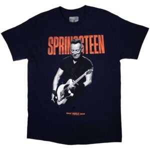 Bruce Springsteen Tour '23 Guitar Navy Blue Back Print & Ex-Tour T-Shirt SIZE - XXL