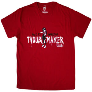 Emily The Strange Troublemaker Red T-Shirt SIZE - XL