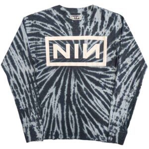 Nine Inch Nails Logo Blue Wash Collection Long Sleeve T-Shirt SIZE - L