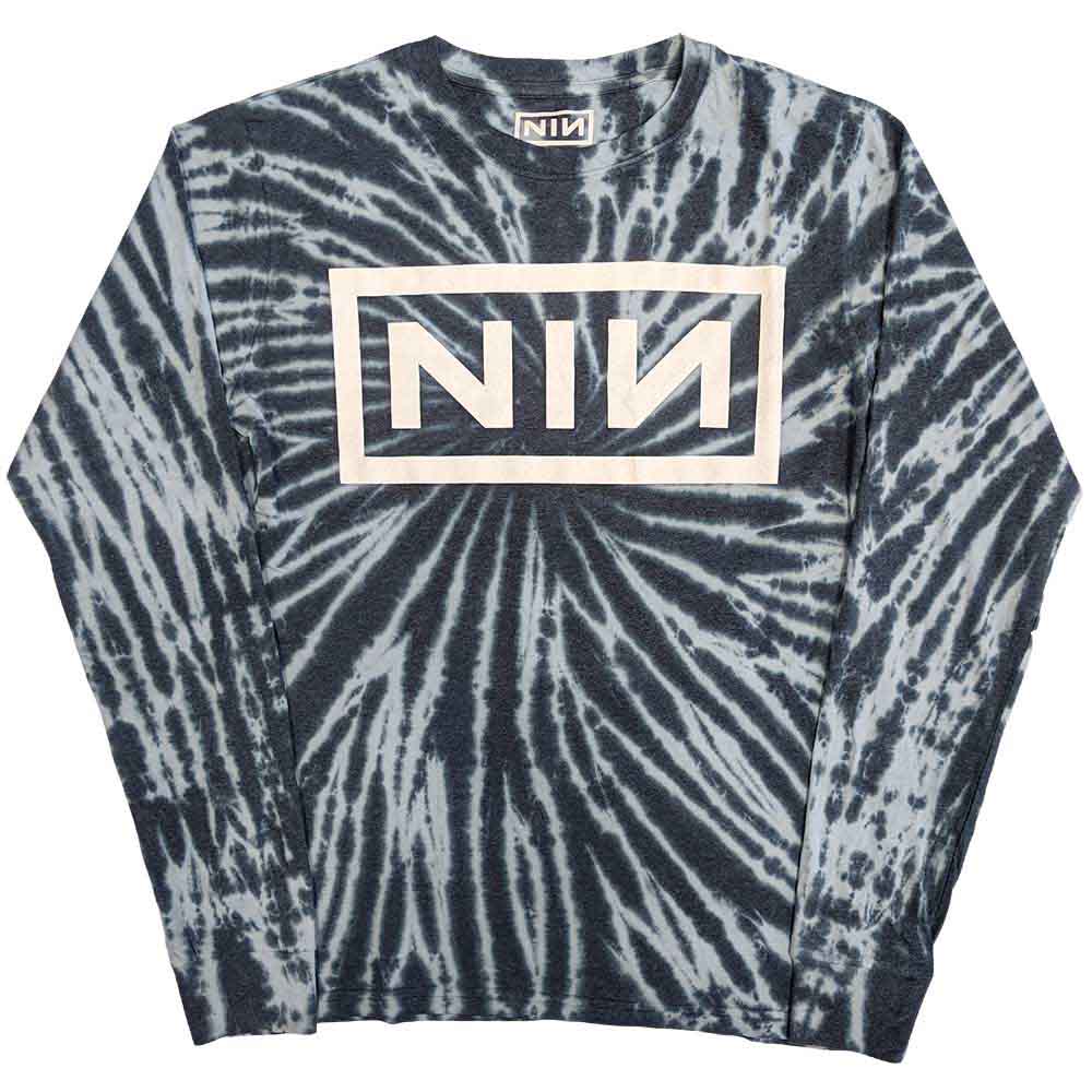 Nine Inch Nails Logo Blue Wash Collection Long Sleeve T-Shirt SIZE – L