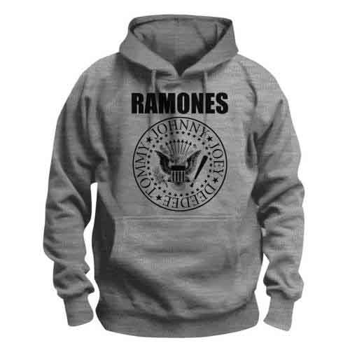 Ramones Presidential Seal Grey Pullover Hoodie SIZE –  M