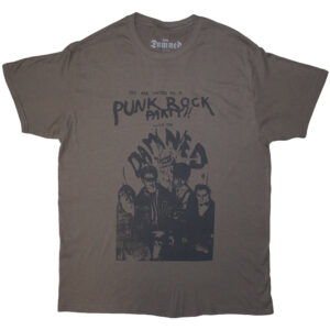The Damned Party Flyer Grey T-Shirt SIZE - XL
