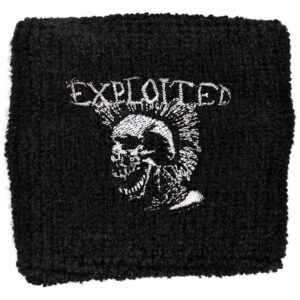 The Exploited Embroidered Wristband: Mohican Skull Embroidered Wristband SIZE - XL