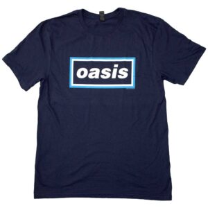 Oasis Maine Road Event Logo Navy Blue Back Print T-Shirt SIZE - S