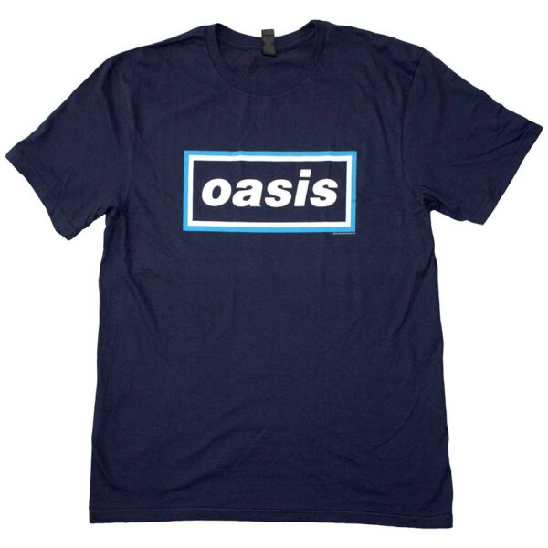 Oasis Maine Road Event Logo Navy Blue Back Print T-Shirt SIZE - S