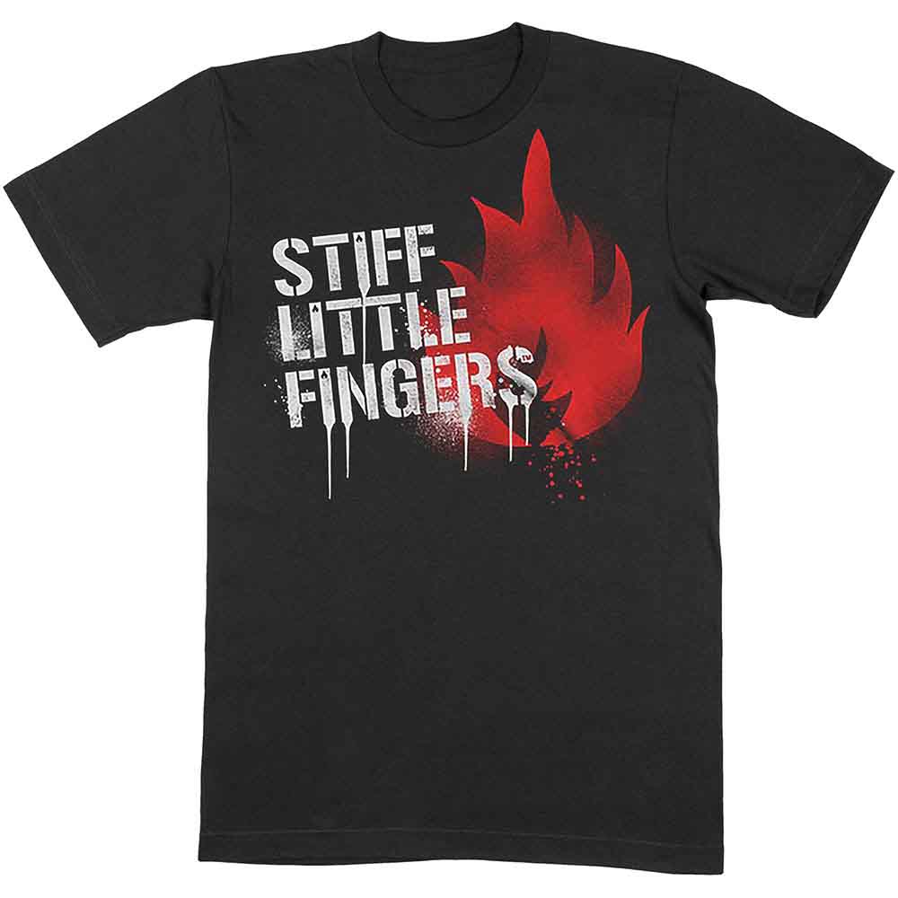 Stiff Little Fingers Graffiti Black T-Shirt SIZE – XL