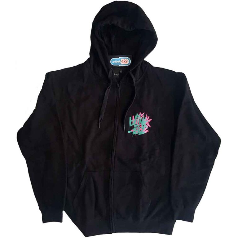 Blink-182 Double Six Arrow Smile Back Print Zip Hoodie SIZE – XL