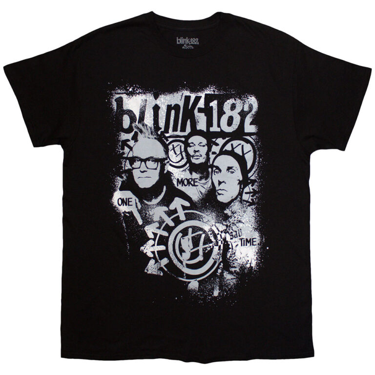 Blink-182 One More Time Spray Paint Black T-Shirt SIZE – XL