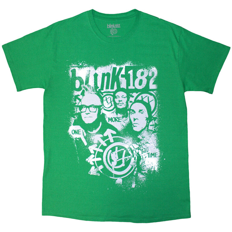 Blink-182 One More Time Spray Paint Green T-Shirt SIZE – L