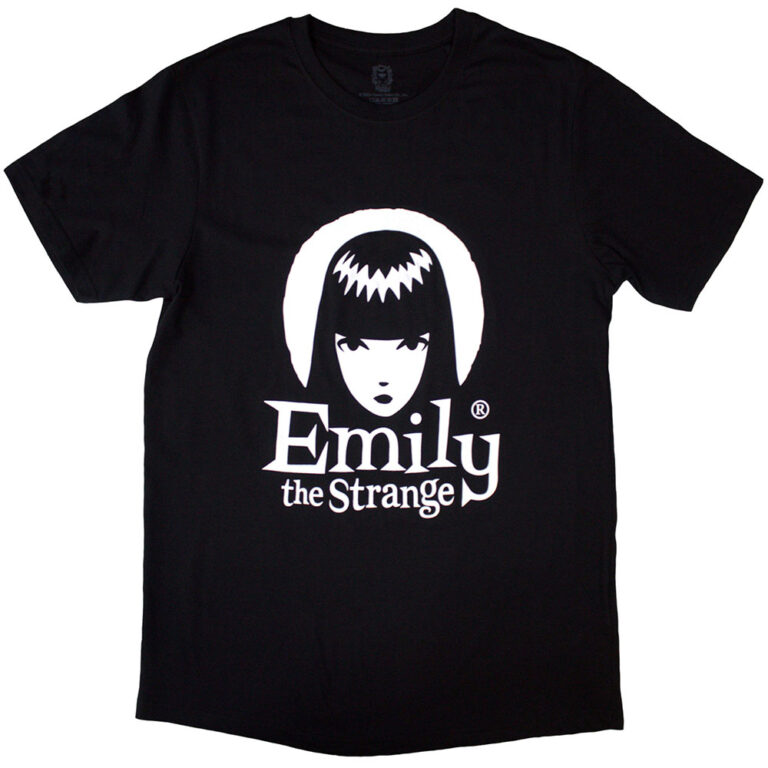 Emily The Strange Halo Logo Black T-Shirt SIZE – 2XL