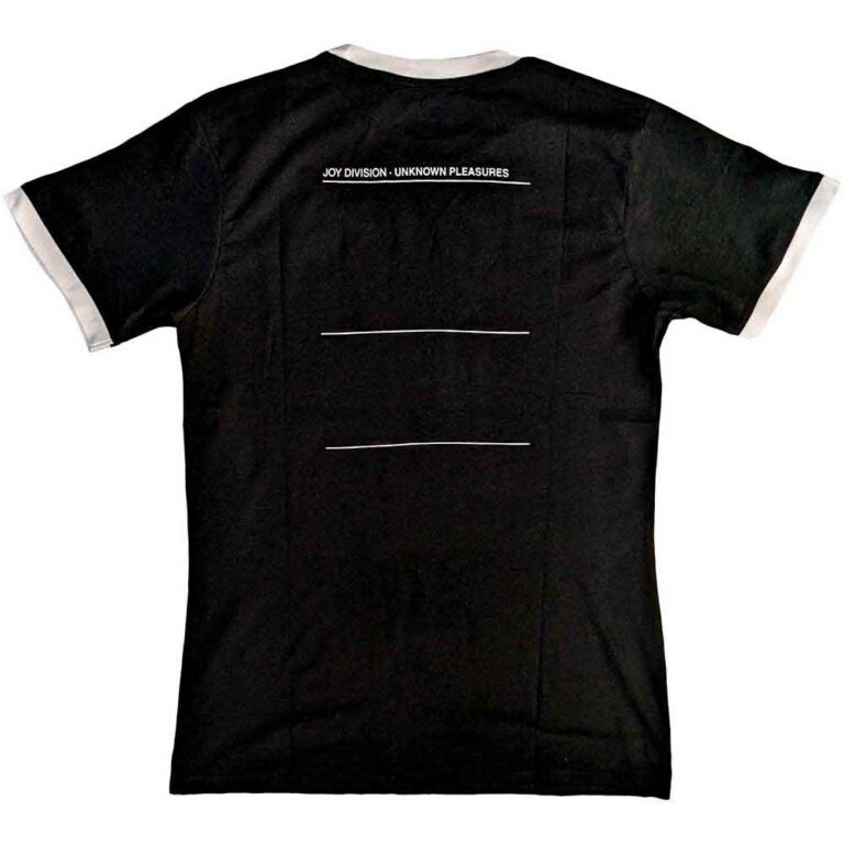 Joy Division Unknown Pleasures Black Back Print Ringer T-Shirt SIZE – L