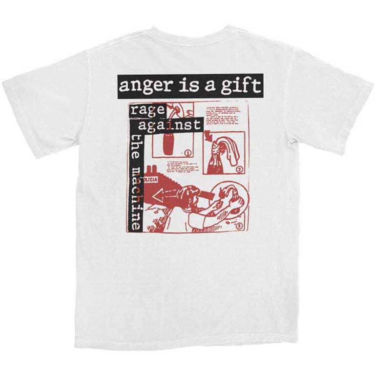 Rage Against The Machine Anger Is A Gift Back Print T-Shirt SIZE – S