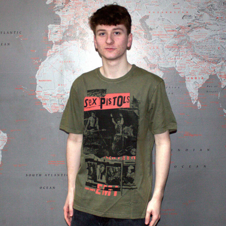 The Sex Pistols Photo Collage Green T-Shirt SIZE – 2XL