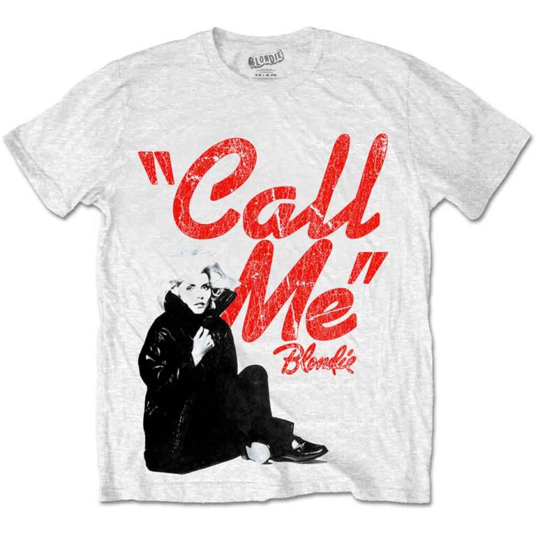 Blondie Call Me White T-Shirt SIZE – XL