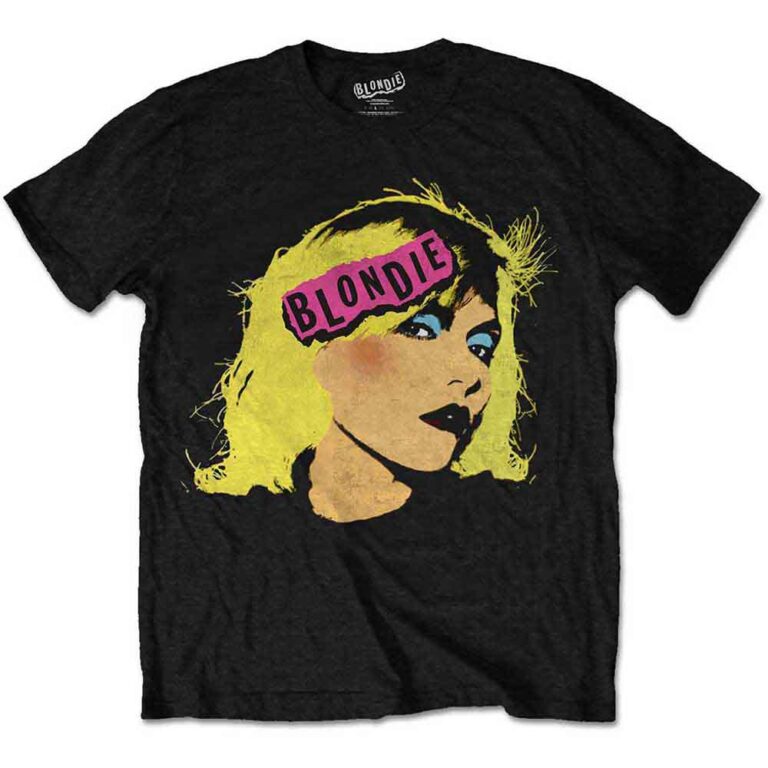 Blondie Punk Logo Black T-Shirt SIZE – M