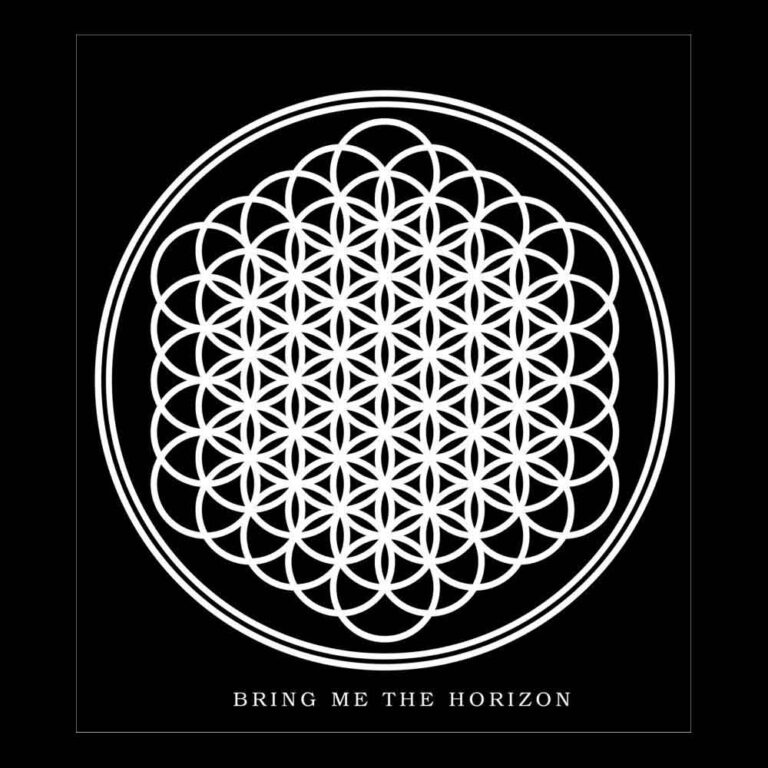 Bring Me The Horizon Flower of Life Black Back Print Zip Hoodie SIZE – L