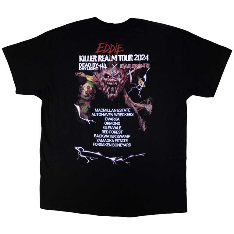 Iron Maiden Dead By Daylight Killer Realm Back Print T-Shirt SIZE – L