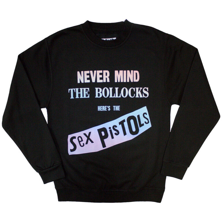 The Sex Pistols Never Mind the B… Gradient Black Oversized Sweatshirt SIZE – L