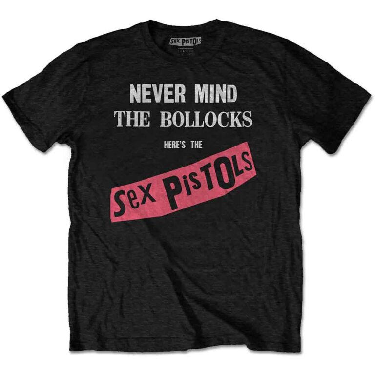 The Sex Pistols Never Mind The Bollocks Original Album Black T-Shirt SIZE – M