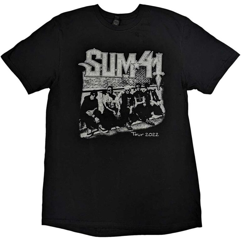 Sum 41 Band Photo European Tour 2022 Back Print & Ex-Tour T-Shirt SIZE – S