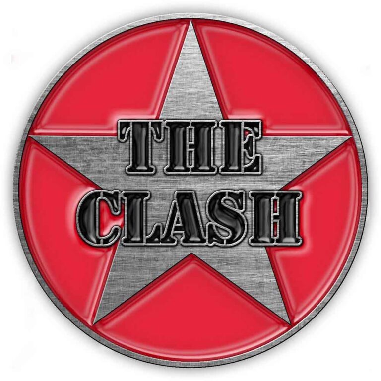 The Clash Military Logo Pin Badge