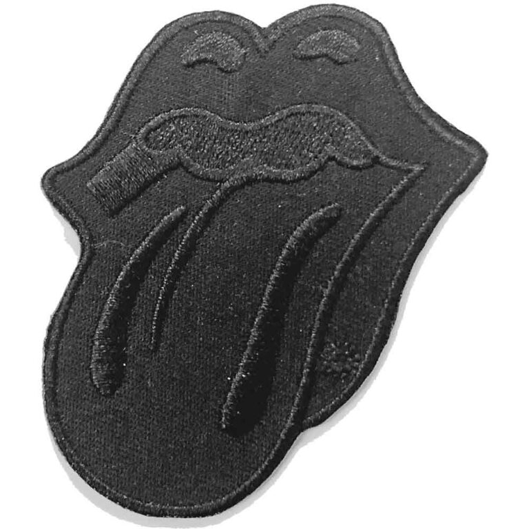 The Rolling Stones Classic Tongue Black Black Patch