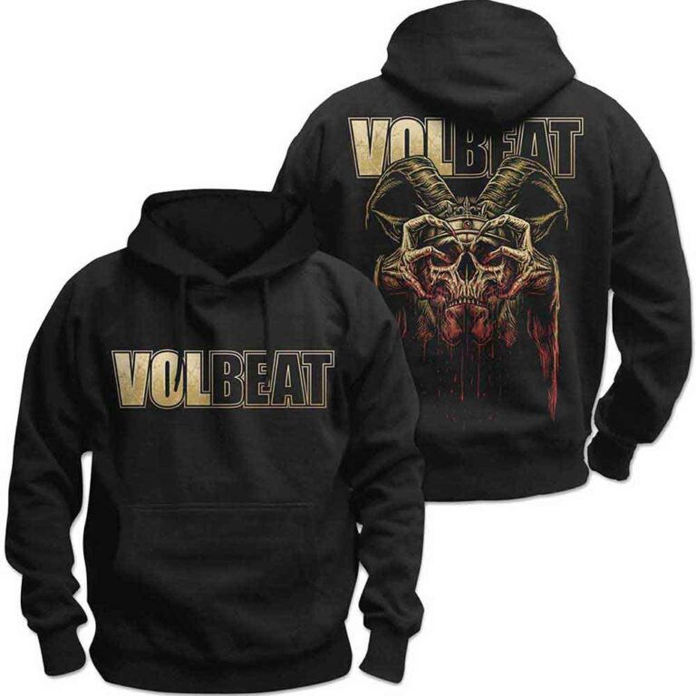Volbeat Bleeding Crown Skull Black Back Print Pullover Hoodie SIZE – S
