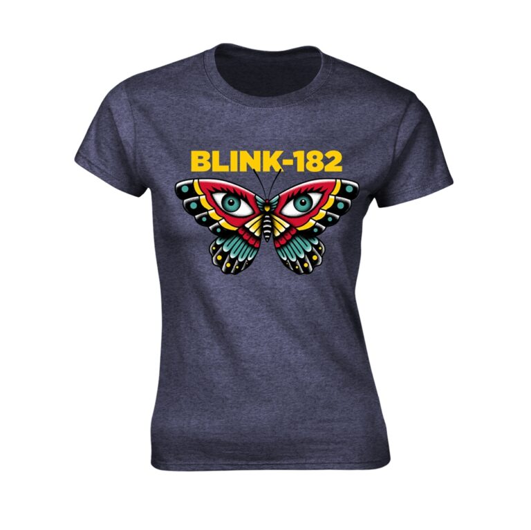 Blink 182 – Butterfly Ladies T-Shirt SIZE – Ladies XL