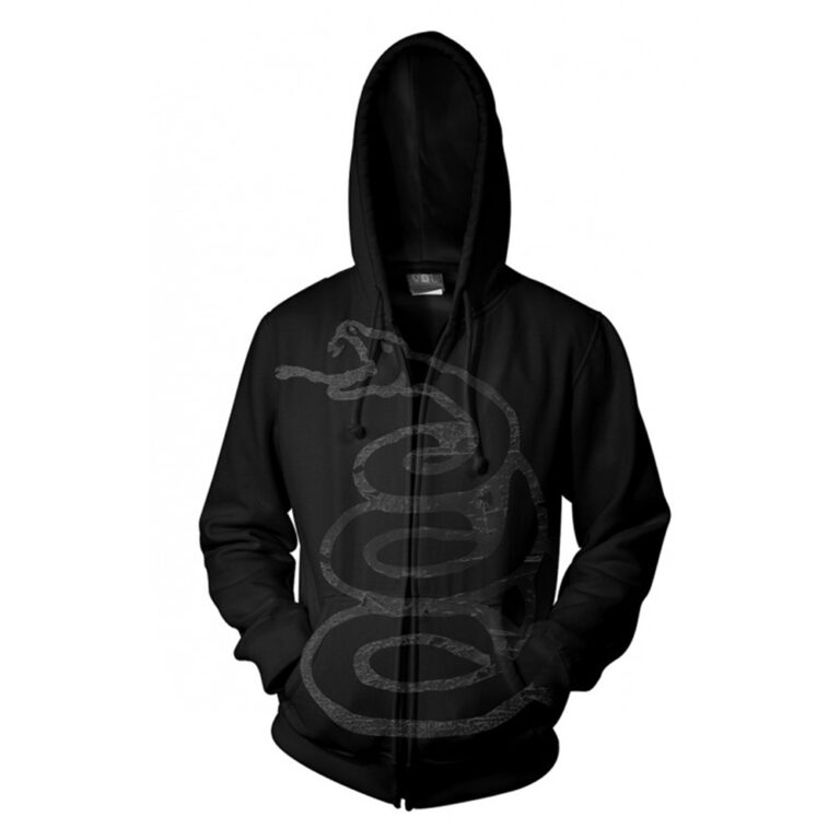 Metallica – Black Album Burnished Zip Hoodie SIZE – XL