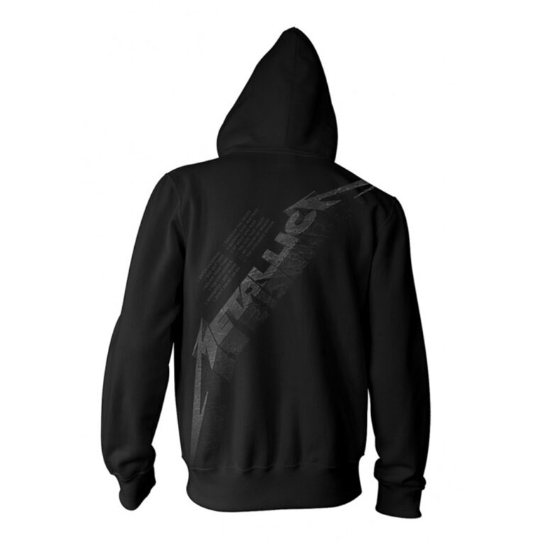 Metallica – Black Album Burnished Zip Hoodie SIZE – XL