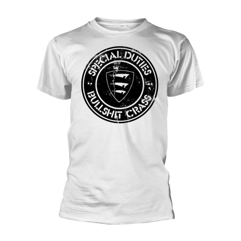 Special Duties – Bullshit Crass (white) T-Shirt SIZE – XL