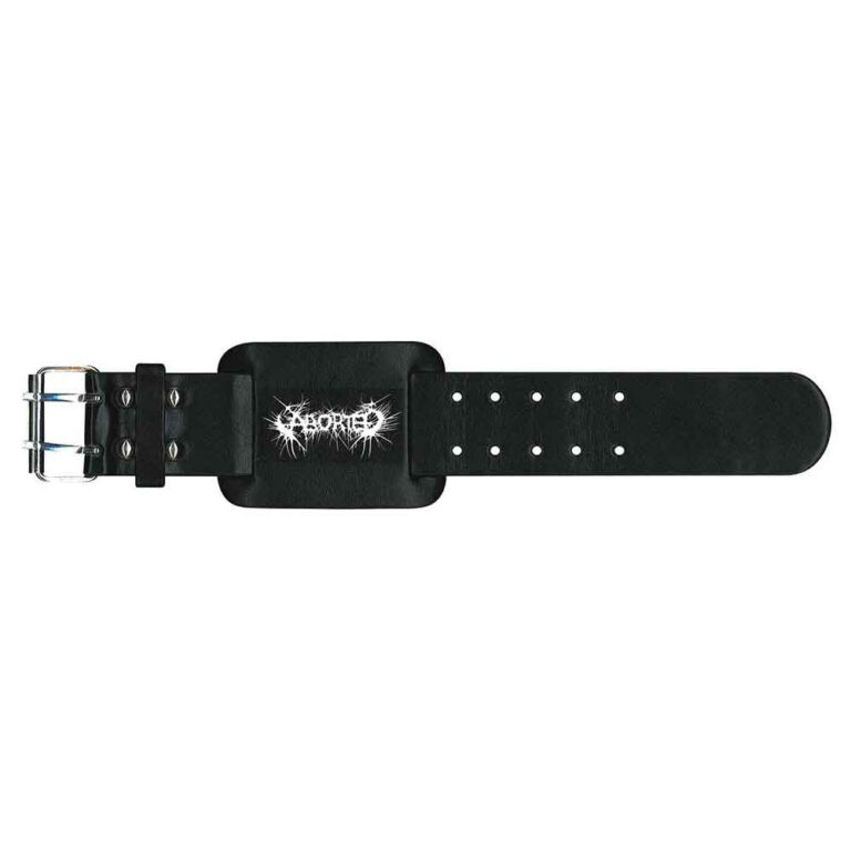 Aborted Logo Leather Wrist Strap