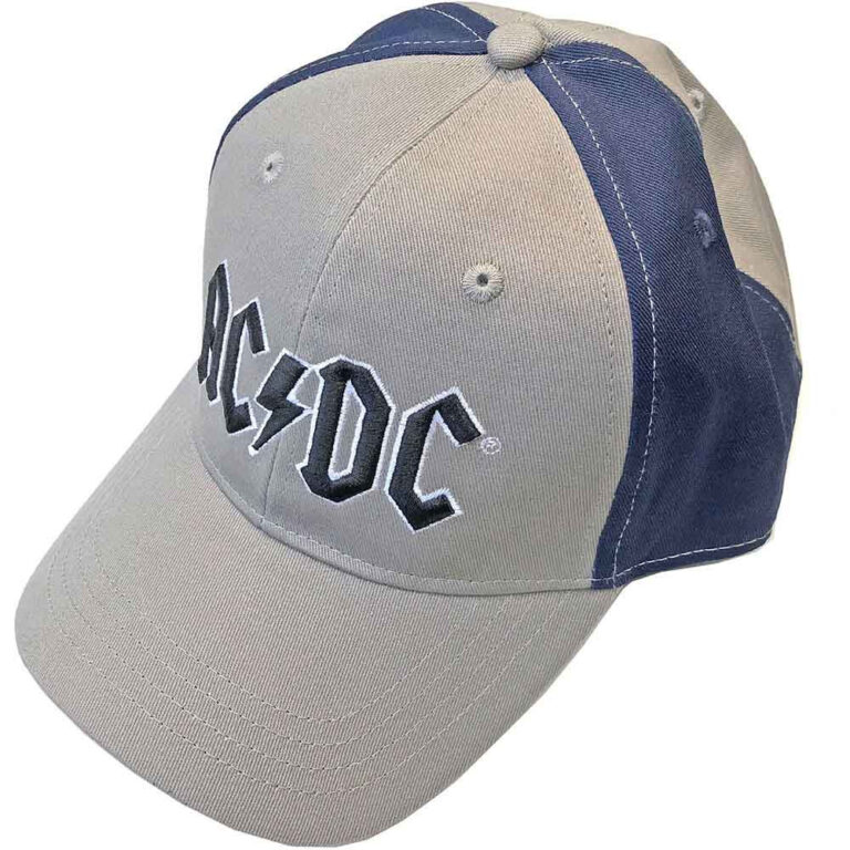 AC/DC Black Logo Grey & Navy Blue 2-Tone Baseball Cap