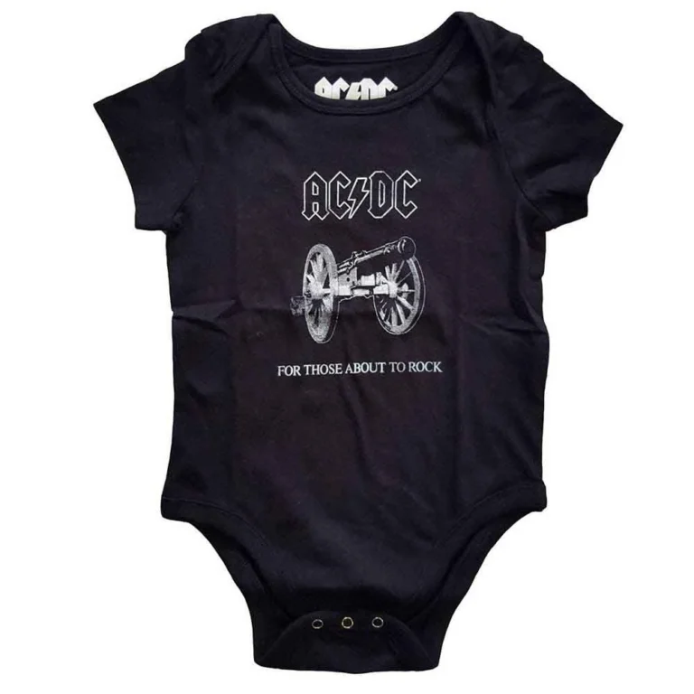 AC/DC About to Rock Black Kids Baby Grow