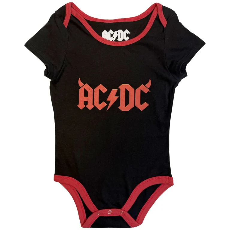 AC/DC Horns Black Kids Baby Grow
