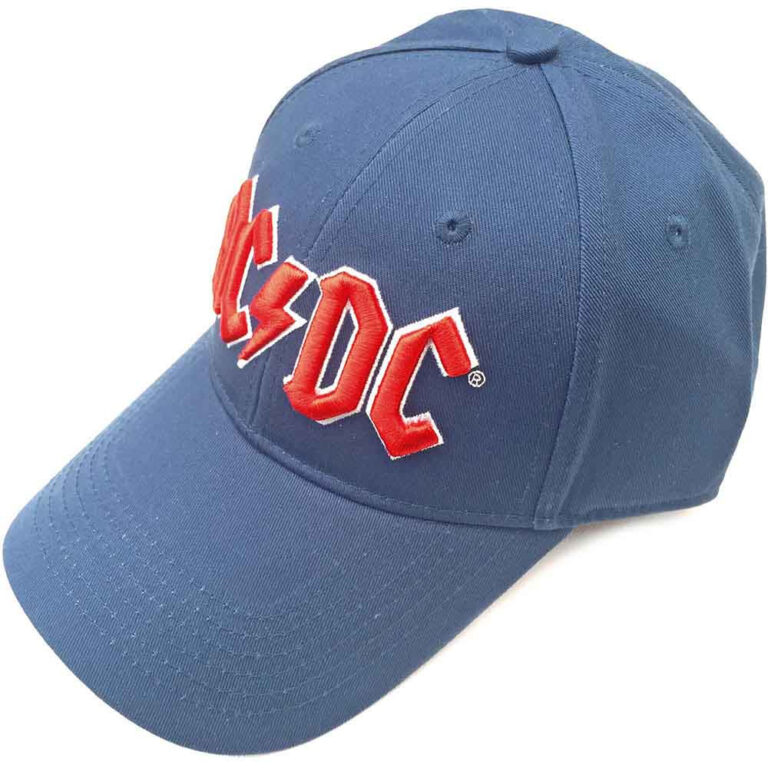 AC/DC Red Logo Demin Blue Baseball Cap