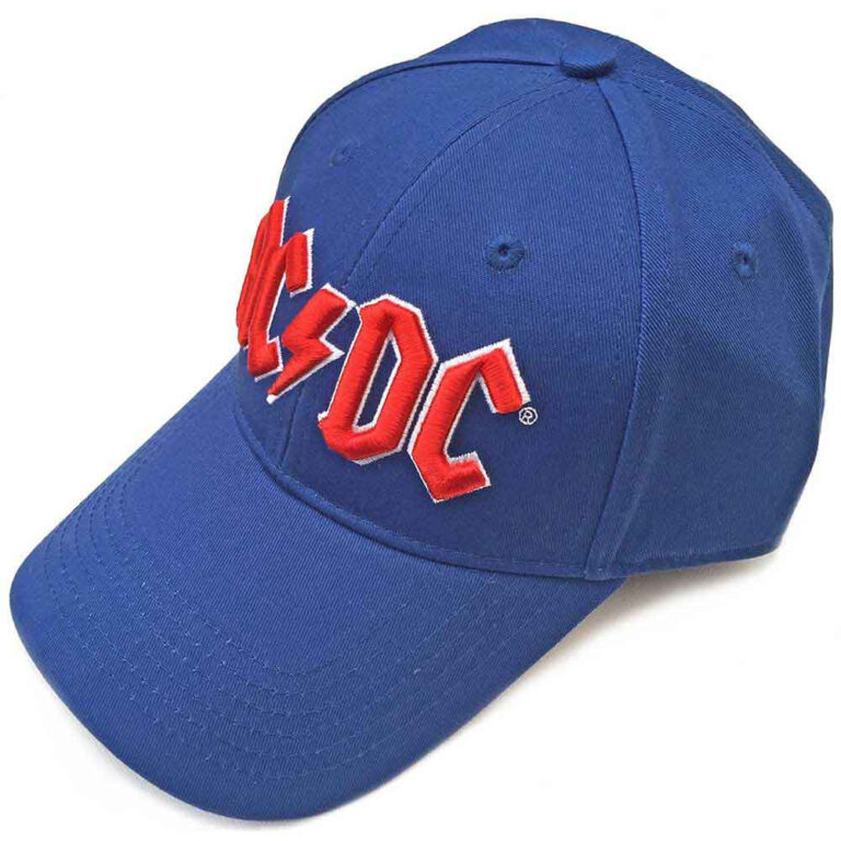 AC/DC Red Logo Mid-Blue Baseball Cap