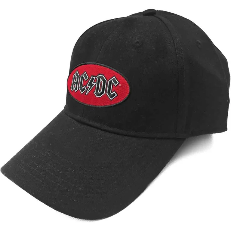 AC/DC Oval Logo Black Baseball Cap