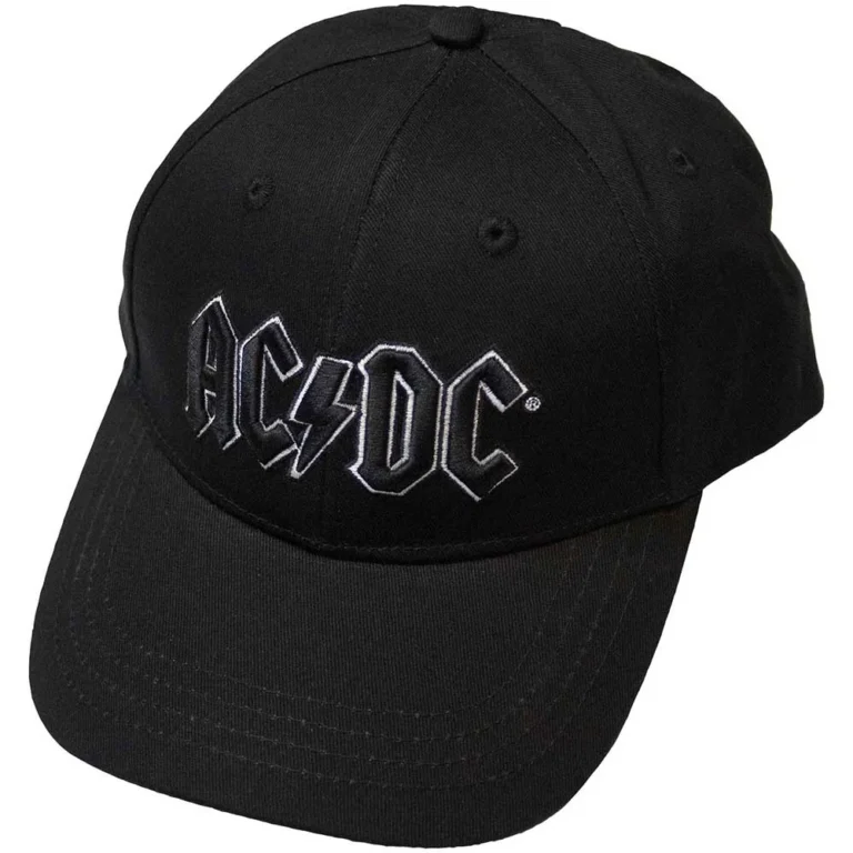 AC/DC Black Logo Black Baseball Cap