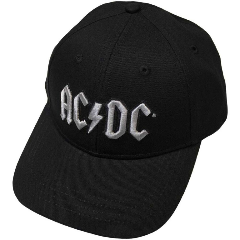 AC/DC Silver Logo Black Baseball Cap