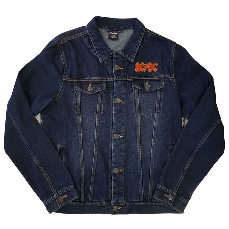 AC/DC About To Rock Denim Blue Back Print Denim Jacket