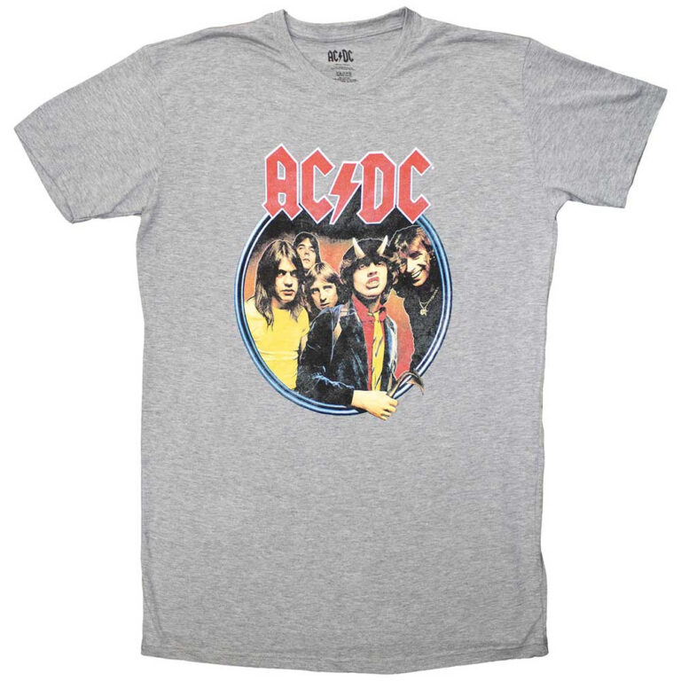 AC/DC Highway To Hell Circle Grey Ladies T-Shirt Dress