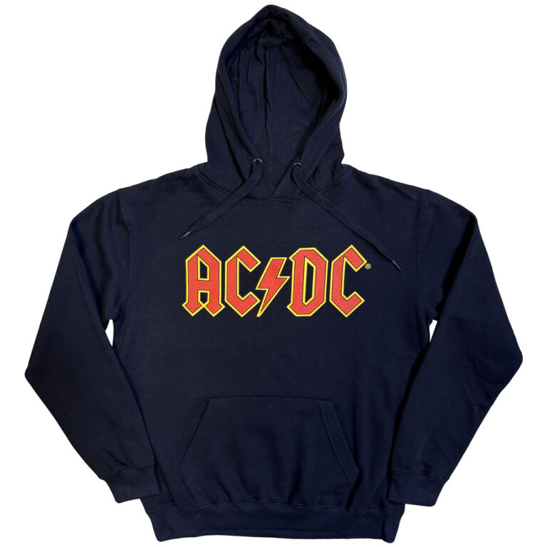 AC/DC Logo Navy Blue Pullover Hoodie